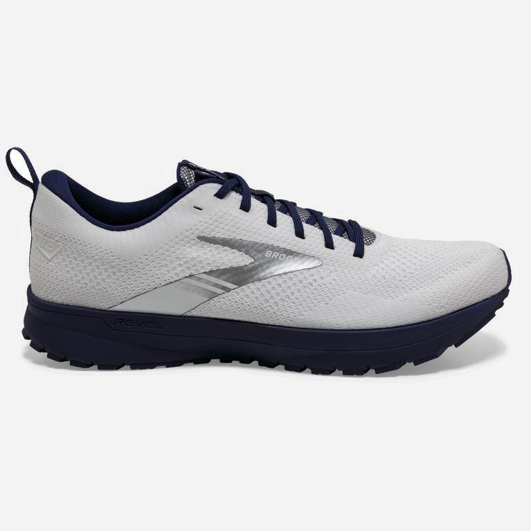 Brooks Revel 5 Performance Road Løpesko Herre Outlet - Hvite/Blå - Norge (AIW803716)